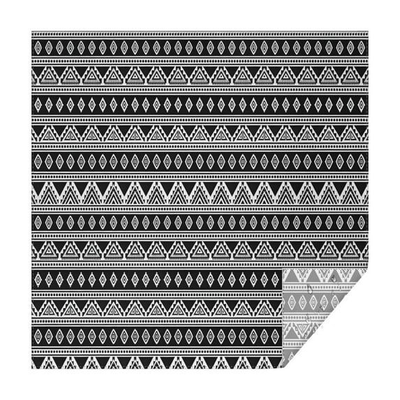 Black Geometric Triangle Diamond Pattern Square Tablecloth,Waterproof Square Table Cover,Wipeable Spillproof Washable Table Cover for Home Kitchen Party Decor 52"x52"(132x132cm)