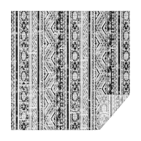 Black Geometric Triangle Diamond Pattern Square Tablecloth,Waterproof Square Table Cover,Wipeable Spillproof Washable Table Cover for Home Kitchen Party Decor 42"X42"(107x107cm)