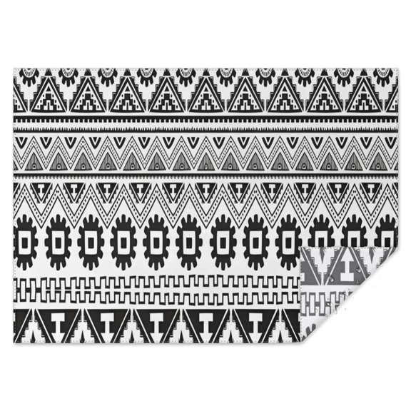 Black Geometric Triangle Gear Pattern Rectangle Tablecloth 60"x84",Waterproof Polyester Rectangle Table Cloth, Wipeable Spillproof Polyester Tablecloth for Dining, Camping, Indoor and Outdoor