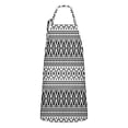 thumbnail image 1 of Black Geometric Triangle Striped Pattern Apron-Garden Aprons for Women with Pockets-Cotton Linen Waterproof Kitchen Cooking Gardening Aprons Adjustable for Kitchen,Cooking,BBQ and Salon 33x27 Inch, 1 of 7