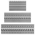 thumbnail image 1 of Black Geometric Triangle Striped Pattern Kitchen Rugs Sets Of 3,Kitchen Runner Rugs Non Skid Washable,Decorative Kitchen Floor Mats for Kitchen,Sink,Laundry,17"x30"+ 17"x47" + 17"x59", 1 of 6