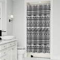 thumbnail image 1 of Black Geometric Triangle Striped Pattern Shower Curtain 36"x72" ,Bathroom Decorative Shower Curtains Set with 12 Hooks,Modern Waterproof Washable Shower Curtain, 1 of 6