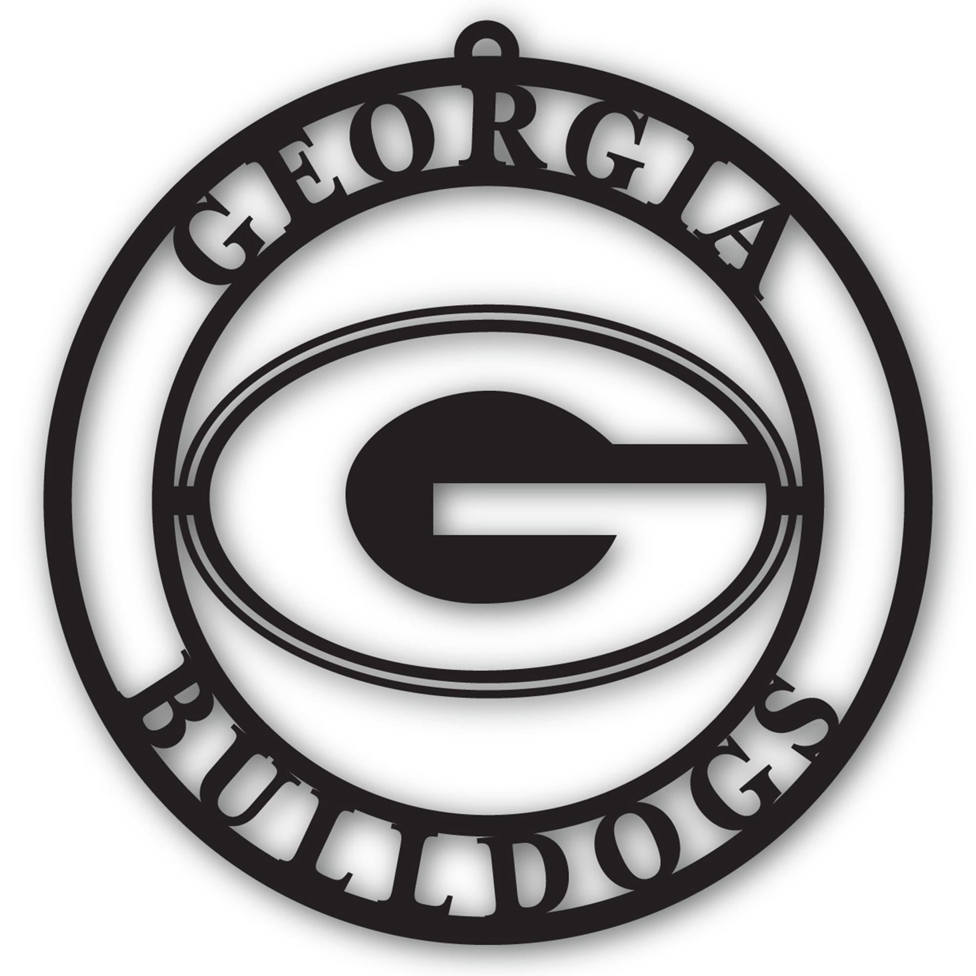 Black Georgia Bulldogs 16'' Team Logo Cutout - Walmart.com
