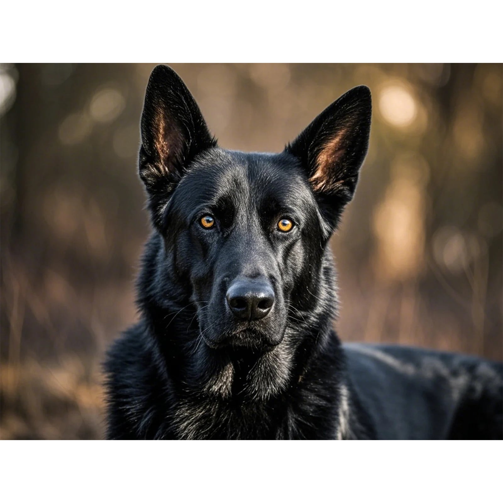 Black German Shepherd Diamond Art 5D Diamond Painting DIY Kits Full ...
