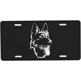 thumbnail image 1 of Black German Shepherd Dog Decorative Car Front License Plate,Vanity Tag,Metal Car Plate, Novelty License Plate for Men/Women/Boy/Girls Car 6 X 12 Inch (4 Holes), 1 of 13