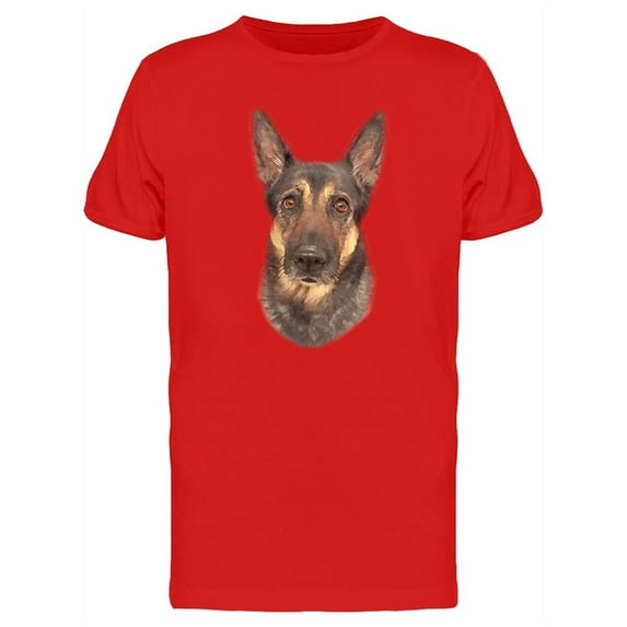 Black German Shepherd Realistic Tee Men's -Image by Shutterstock