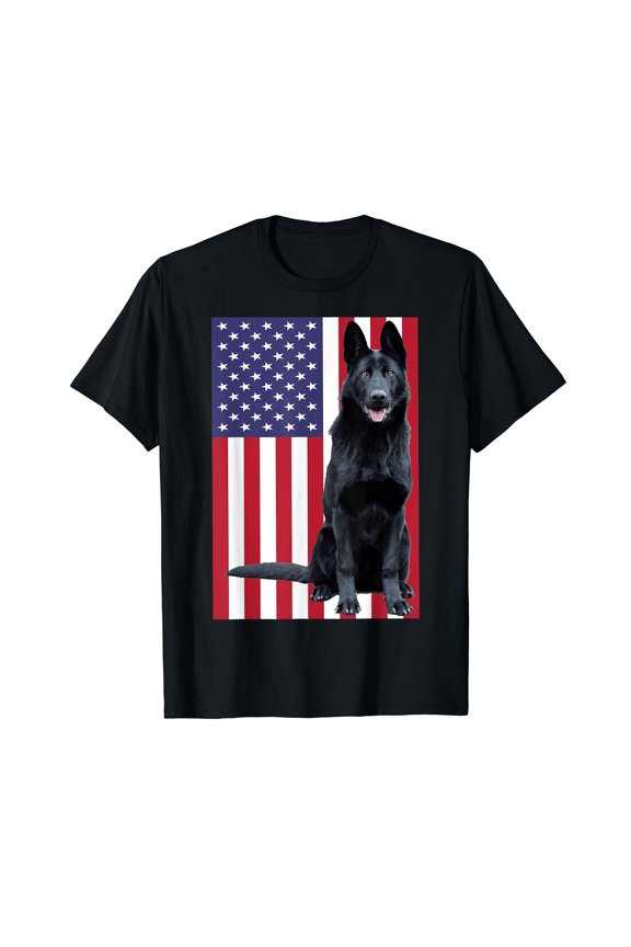 Black German Shepherd T-Shirt For Dog Lover Gift