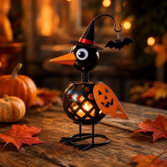 Black Ghost Candle Spooky Floating Phantom, Taper Stand Halloween Resin Table Decor, Gothic Dark Ghost Candle Holder for Mantel Party