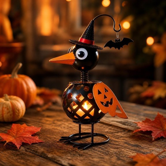 Black Ghost Candle Spooky Floating Phantom, Taper Stand Halloween Resin Table Decor, Gothic Dark Ghost Candle Holder for Mantel Party