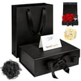 thumbnail image 1 of Black Gift Box, 9.1x6.7x2.8'' Magnetic Closure Gift Boxes with Lids for Presents, Collapsible Magnetic Gift Box Set with Accessories, 1 of 8