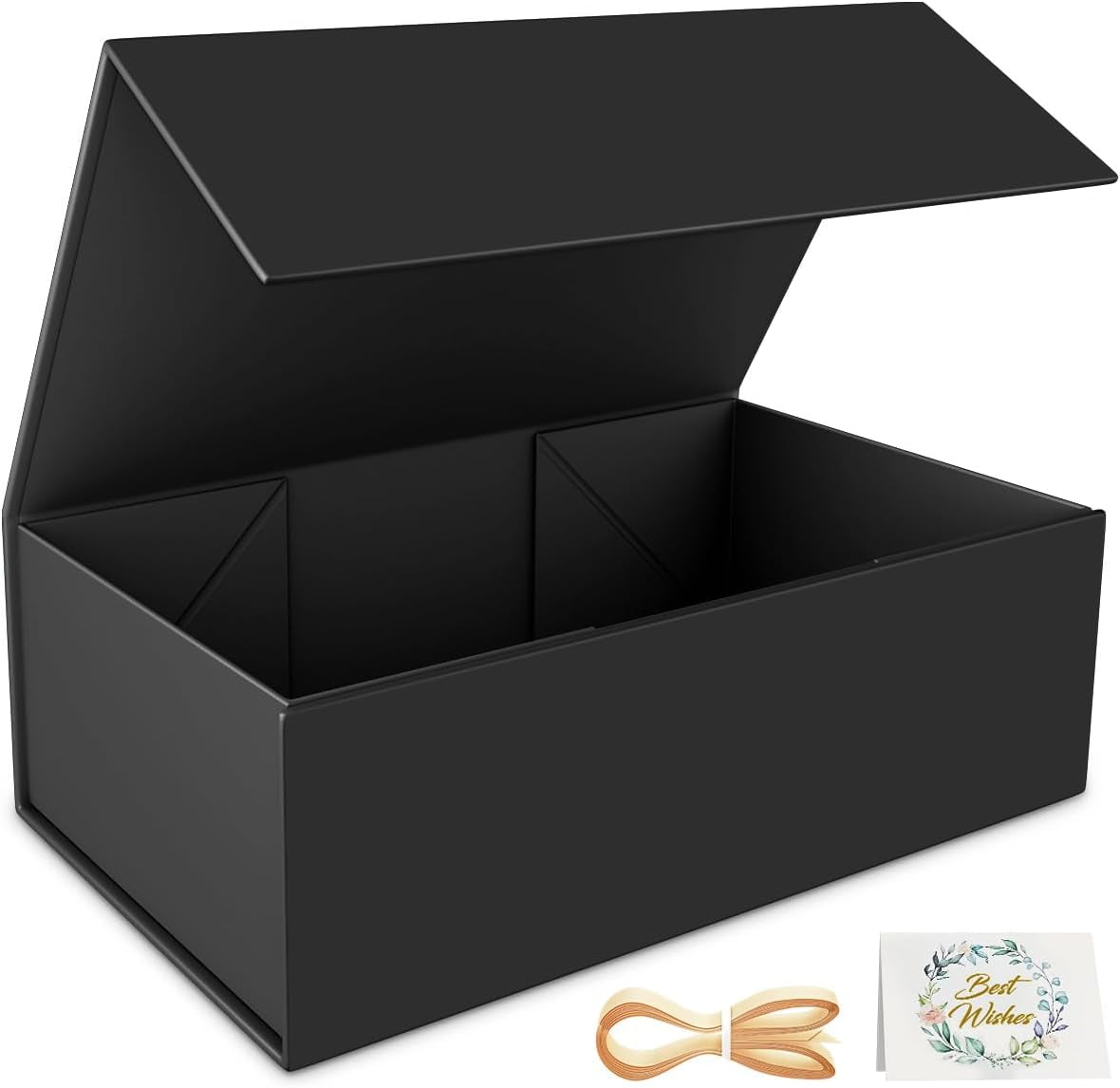 Black Gift Box, 9.5x6x3'' Gift Boxes with Lids for Presents - Walmart.com