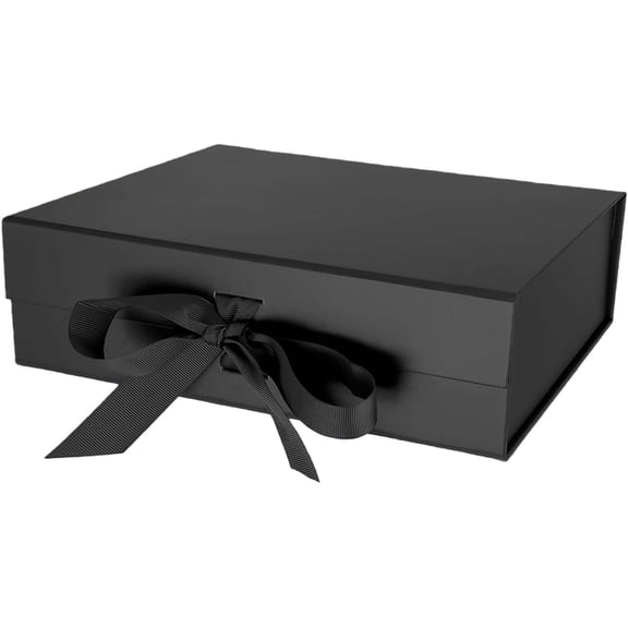 Black Gift Box for Presents 10.27.53.1'' Gift Boxes with Lids Magnetic Closure Groomsman Bridesmaid Proposal Box for Wedding Birthday Valentines