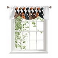 thumbnail image 1 of Black Girl African Tie Up Valances Curtain, Adjustable Kitchen Elegant Women Abstract Orange Geometric Tribal Valances for Windows Decor, Rod Pocket Short Curtains Set for Bedroom/Bathroom, 54"x18", 1 of 8