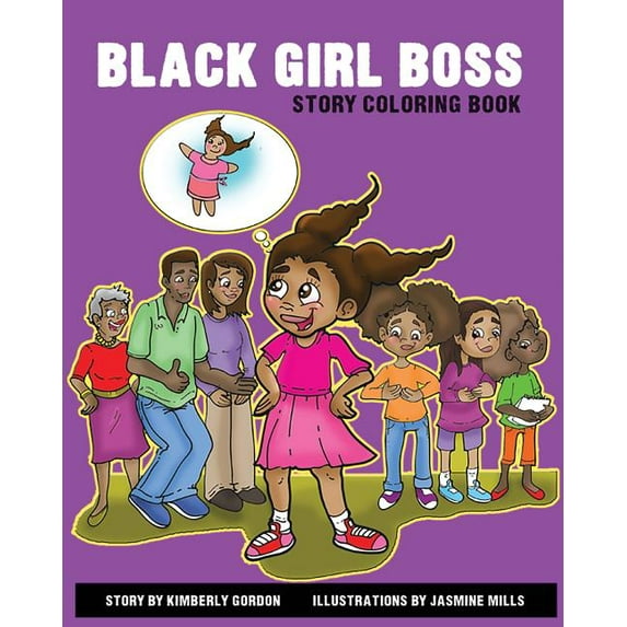 Black Girl Boss Story Coloring Book, (Paperback)