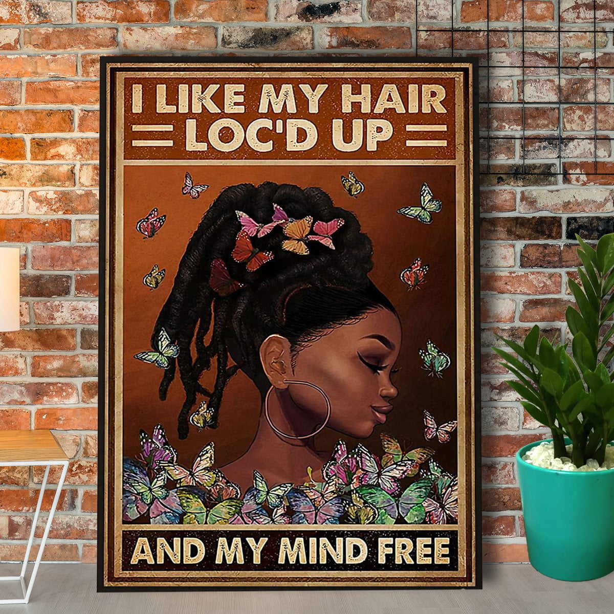 Black Girl Butterfly I Like My Hair Loc'D Up And My Mind Free Paper ...