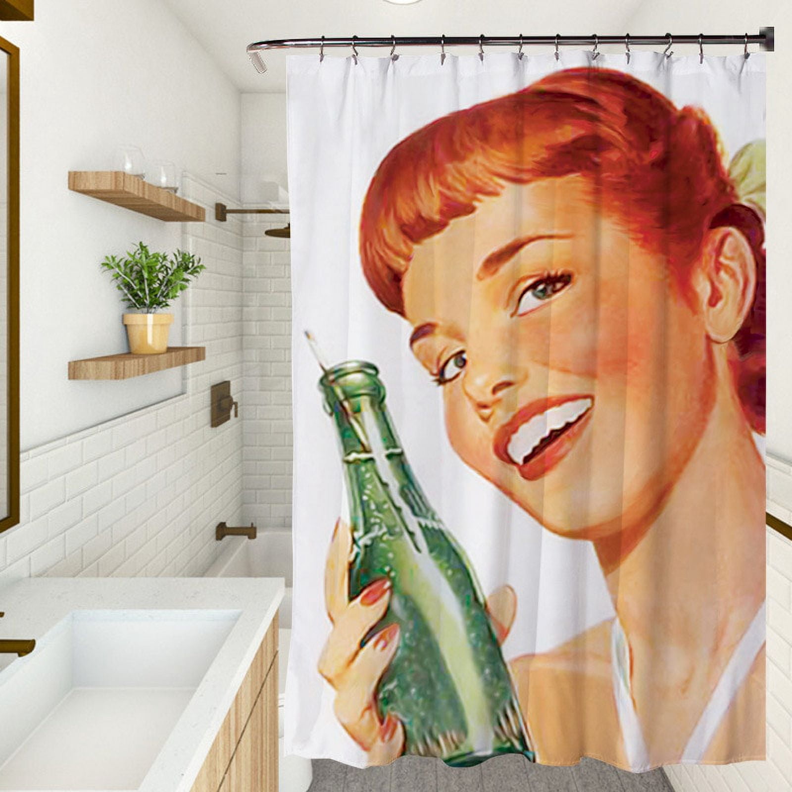 Black Girl Painting Shower Curtain African American Women Girl Shower