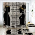 thumbnail image 1 of Black Girl Shower Curtain Sets with 4PCS, Non-Slip Bath Mat,Toilet Lid Cover, Inspirational Quote Afrcia American Black Queen Bathroom Decor Set, 1 of 7