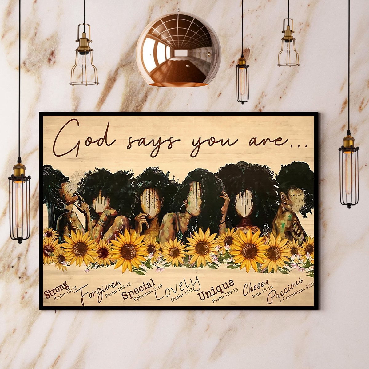 Black Girl Sunflower God Says You Are Strong Forgiven Special Paper ...
