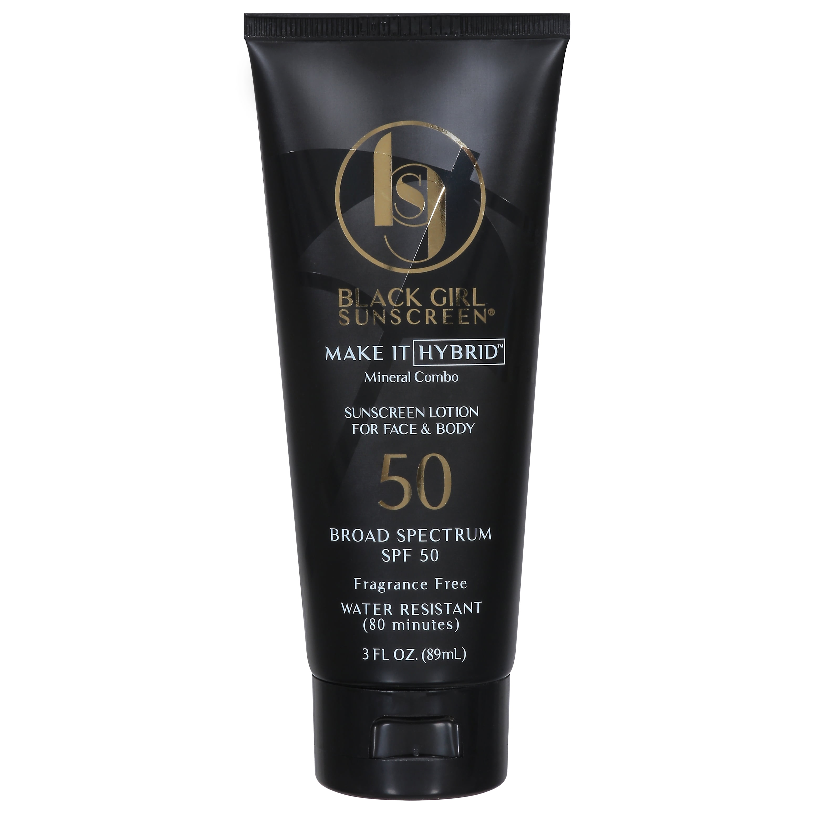 Black Girl Sunscreen Make It Hybrid Mineral Combo Sunscreen Lotion SPF 50, 3 oz.