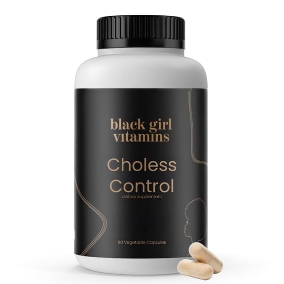 Black Girl Vitamins Choless – Cholesterol & Heart Health Support Supplement with CoQ10, Niacin, & Antioxidants – Cardiovascular Support – 60 Vegan Capsules