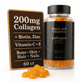 thumbnail image 1 of Black Girl Vitamins - Collagen GUMMIES for Healthier Skin, Stronger Hair, and Fuller Nails, with Vitamin C, Vitamin E, and Biotin, Gluten-Free, (Lime), 60ct, 1 of 5