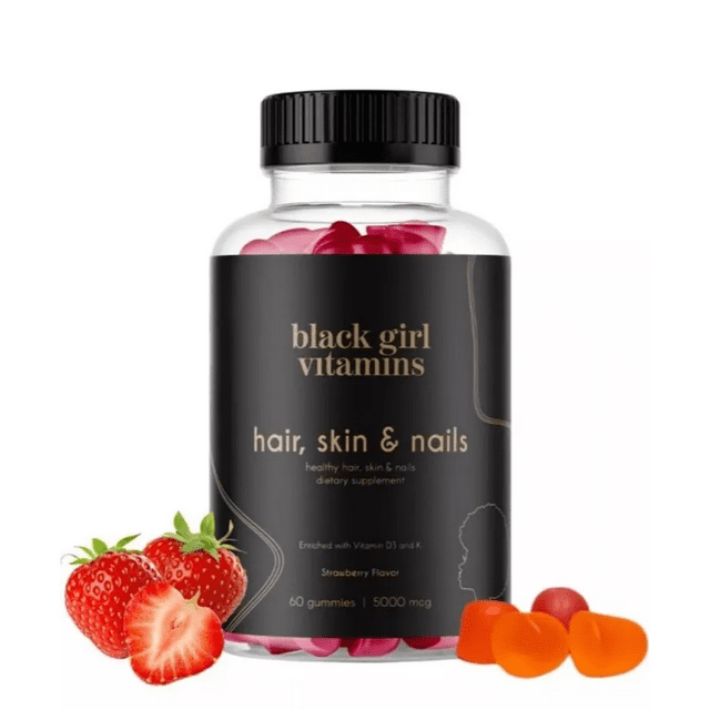 Black Girl Vitamins Hair Skin & Nails Dietary Supplements 60 Ct 