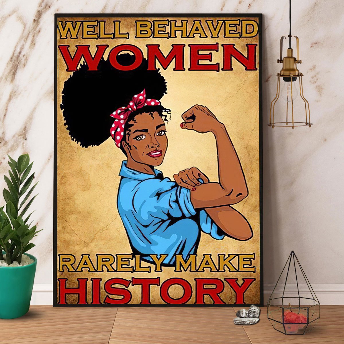 "Well-Behaved Women Rarely Make History" License Plate Frame – Girl Power Tag Holder, Heavy Duty Metal, Made In USA
