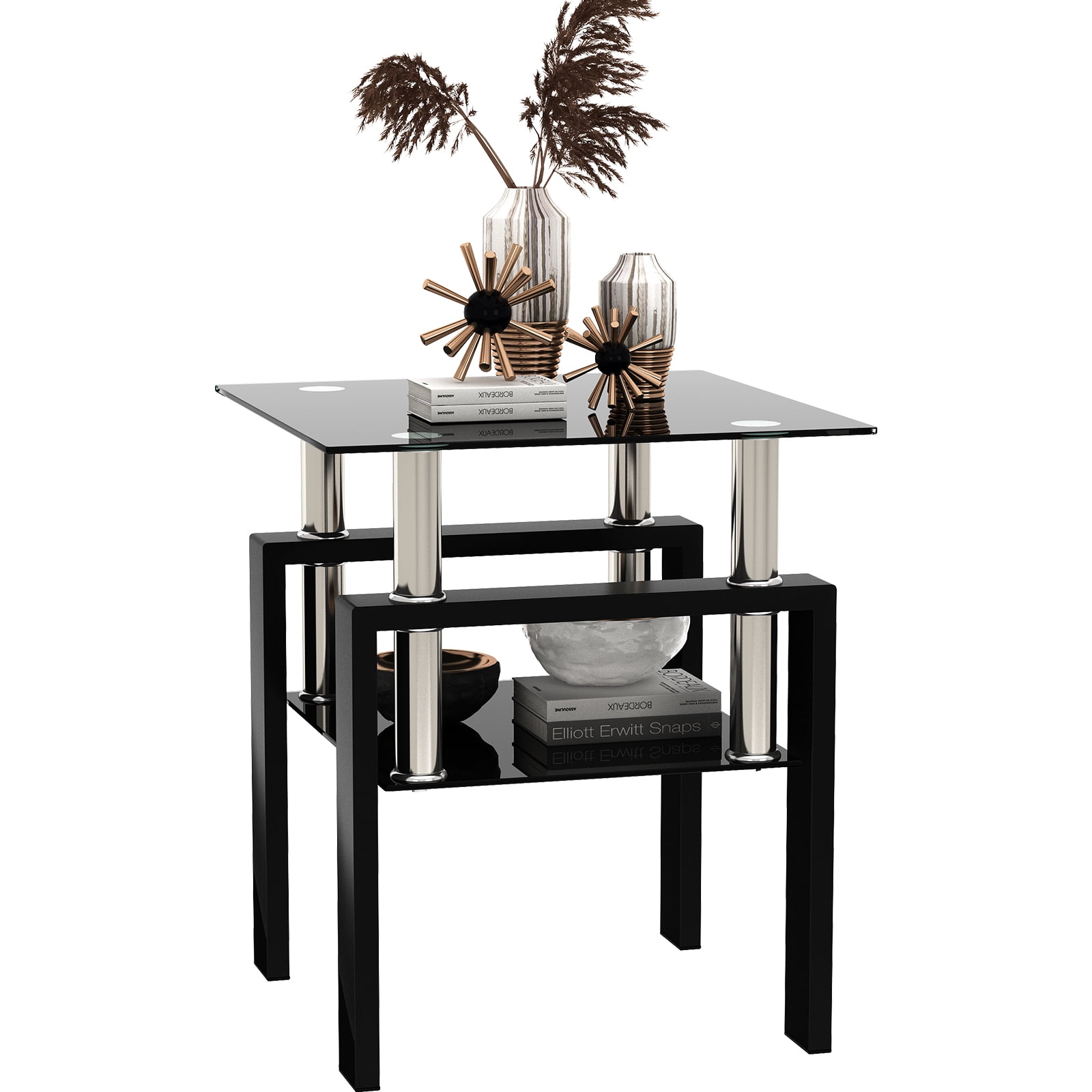Walmart glass side table discount