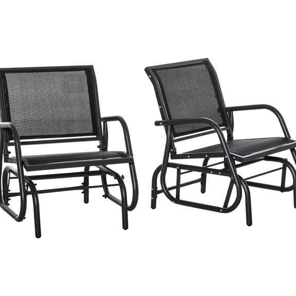 Black Glider Set | Smooth Gliding Motion | Garden Parties