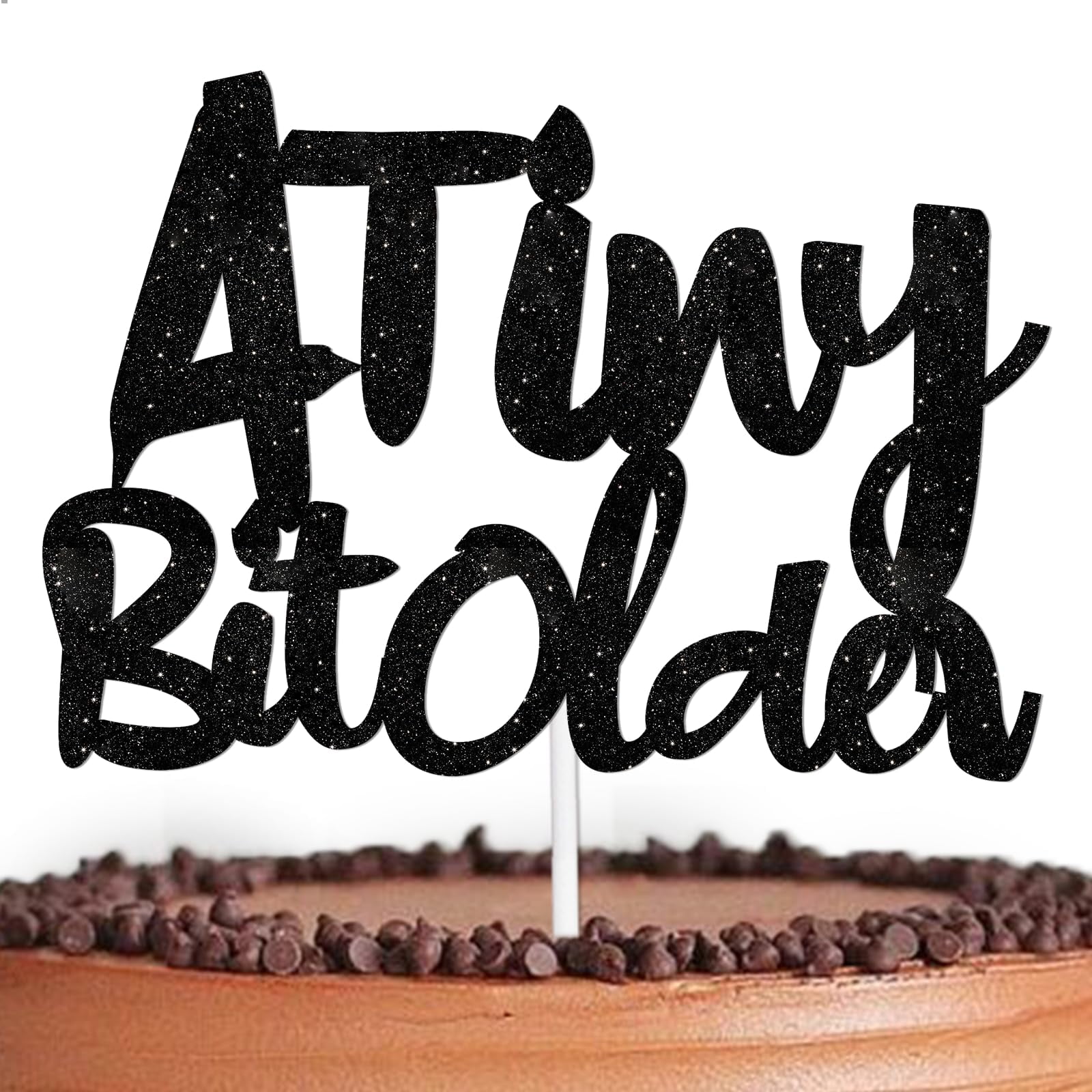 Black Glitter Cake Topper – 'Cheer To Worker' Tools Theme, 6.1x4.5 Inches, Birthday Party Decor