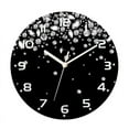 thumbnail image 1 of Black Glitter Jewelry Falling Gems Sparkle ShinyPrint Wall Clock Living Room Big Round Hanging Silent Wall Clocks Decor（10 Inch）, 1 of 6