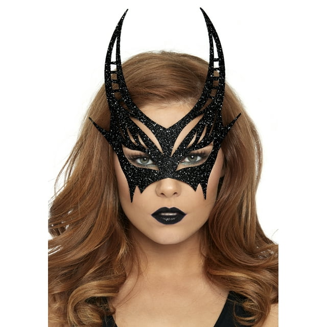 Black Glitter Mask Adult Halloween Accessory