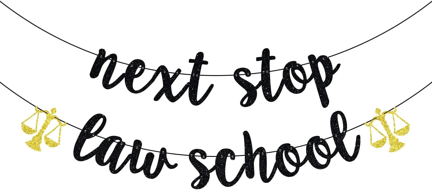 Black Glitter "Next Stop High School" Graduation Banner - Class Of 2025 Party Decor