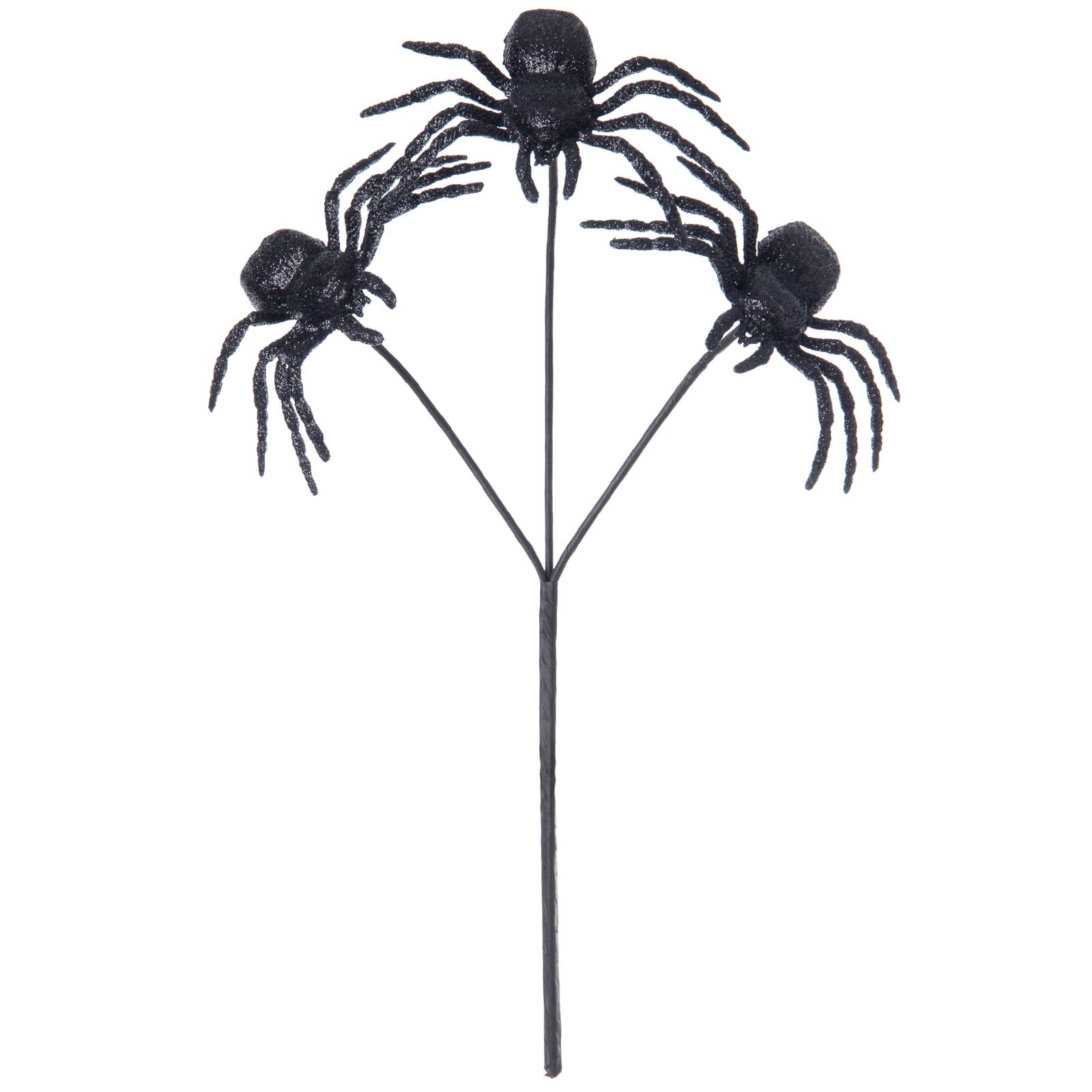 Black Glitter Spider Trio Pick by Ashland®, Halloween Decorations