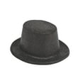 thumbnail image 1 of Black Glitter Top Hats - Apparel Accessories - 12 Pieces, 1 of 1