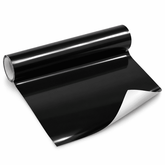 Black Gloss Automotive Vinyl Wrap Roll, 10ft x 5ft, Durable Film for ...
