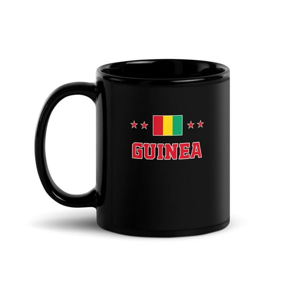 Black Glossy Mug, Guinea , M-6909 (11 oz)