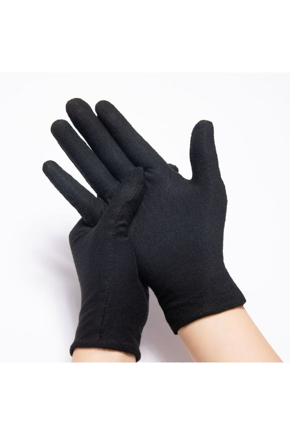 Black Gloves Mittens Gloves Gloves Work Gloves Dirt- Etiquette Thickened Cotton Gloves