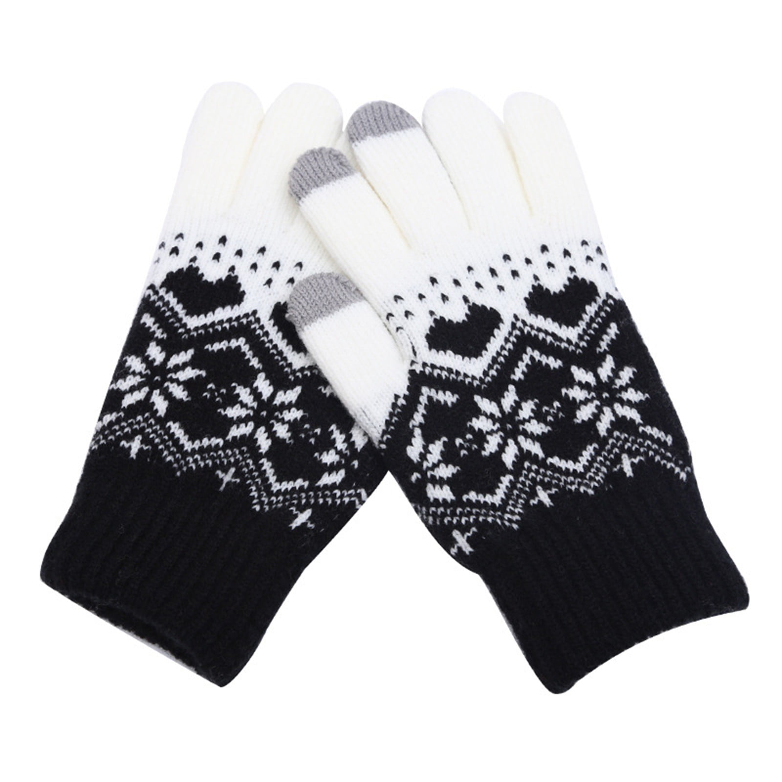 Black Gloves Mittens Winter Gloves for Women Cold Weather,Warm Thermal