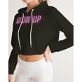 thumbnail image 1 of Black Glow up Gear Women's Cropped Hoodie, 1 of 8