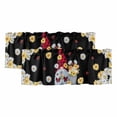 thumbnail image 1 of Black Gnomes Daisy Curtain Valances for Windows, Kitchen Valance Window Treatments Panel 2 Pack, Pastoral Country Garden Floral Rod Pocket Short Curtains for Bathroom Bedroom 42 x 18 Inch, 1 of 8