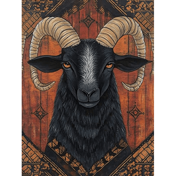 Black Goat Canvas Wall ArtSuitable for Living Room Bedroom Office Dining Room and Farmhouse Decor.