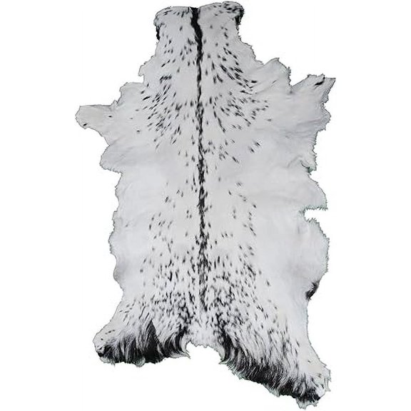 Black Goat Hide, Authentic Goat Skin Rug, Hair on Leather Hides Rug | Soft and Elegant Goat Skin Rug Throw for Cozy, Contemporary Living Room and Modern Home Décor
