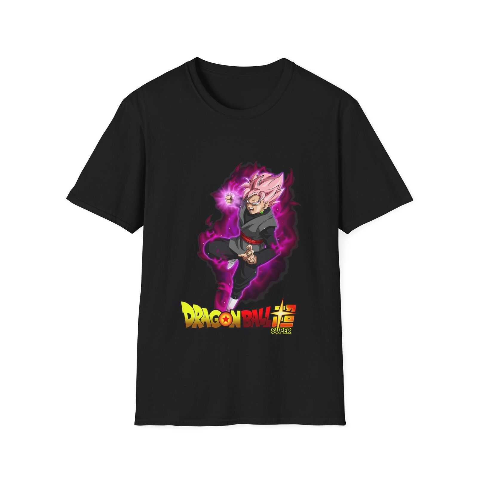 Black Goku Dragon Ball Super Pink Hair Cool TShirt, Anime Graphic Tee