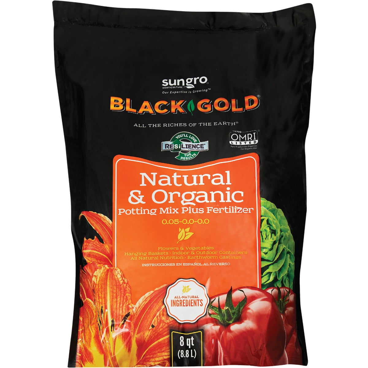 3-pack Black Gold Organic Potting Soil - 3 Pack, 16 Quart Bags — Indoor & Outdoor Container & Garden Use