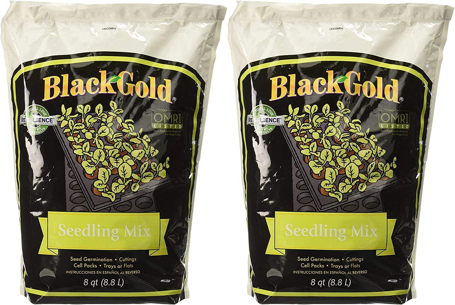 Black Gold Seedling Mix - Potting Mix for Seedlings, Vegetables - 2 Pack, 8 Quart