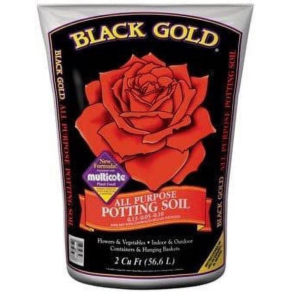 Black Gold 1410102 16 QT U 16 Quart All Purpose Potting Soil With Fertilizer