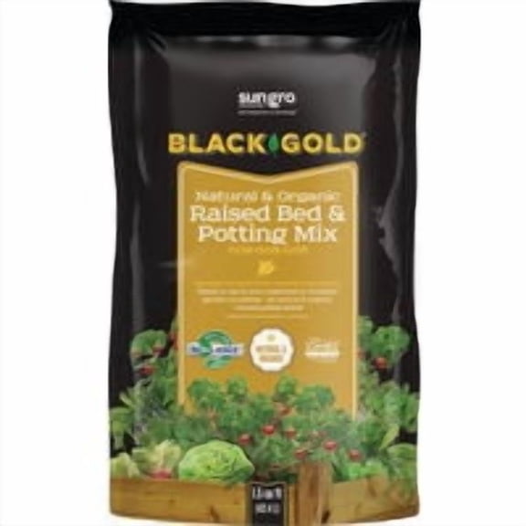 Black Gold 1423004.CFL001.5P Natural & Organic Raised Bed & Potting Mix, 1.5-Cu. Ft. - Quantity 50