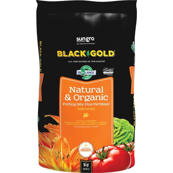 Black Gold 1302040 16-Quart All Organic Potting Soil qGWsjmZ, 16 quart bag, 5 bags