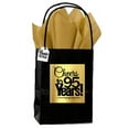 thumbnail image 1 of Black & Gold 95th Birthday / Anniversary Cheers Themed Small Party Favor Gift Bags with Tags -12pack, 1 of 1